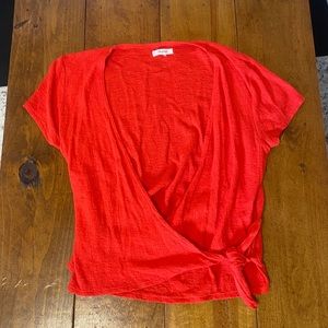 Madewell texture and thread bright orange